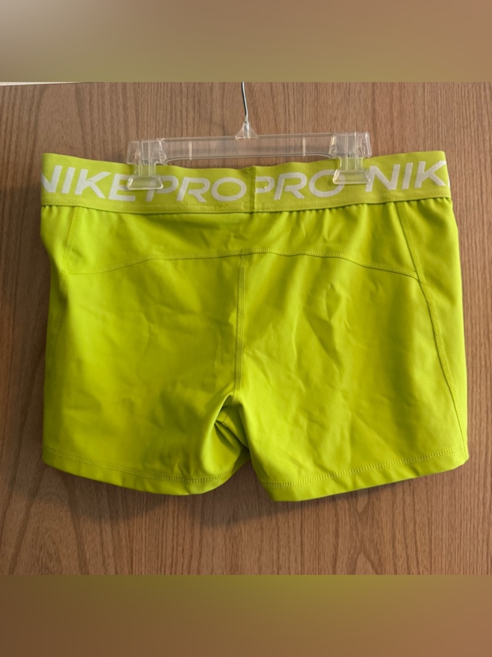 💜4/$40 Nike Neon Lime Pro Stretch Athletic Shorts - Picture 5 of 7